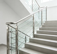 Rampe d'escalier personnalisée en acier inoxydable pour villas et hôtels, rampes d'escalier intérieures et extérieures pour balcons, OEM ODM