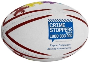 ลูกบอลรักบี้พิมพ์ลายยางสังเคราะห์พร้อมตราสโมสรรักบี้สำหรับจับคู่และฝึกซ้อมโลโก้ตามสั่ง - Product Image 3