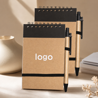 Carnet promotionnel personnalisé pour exposition, compact, à anneaux, avec porte-stylo, carnet de notes de terrain, directement de l'usine