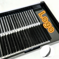 Extensions de cils individuels noirs foncés style Anime Spike, en gros, marque privée, pré-fabriquées douces, courbures J B C CC D, de 7 mm à 25 mm, personnalisables