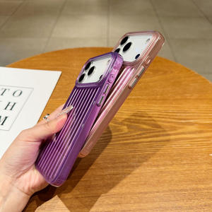 Custodia Magnetica Sottile Opaca di Alta Qualità per <span class=keywords><strong>Apple</strong></span> <span class=keywords><strong>iPhone</strong></span> 17 <span class=keywords><strong>14</strong></span> 15 16 Pro Max Plus, con Vernice Metallica e Strisce 3D, Antiurto - Product Image 5