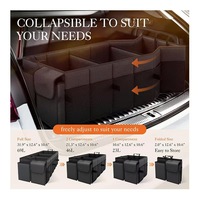 Organisateur de siège de voiture réglable avancé en tissu Oxford 600D avec 1 à 3 compartiments |   Boîte de rangement pliable portable pour SUV