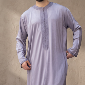 AL HIJRAH ABAYAS Moroccan XXL Size Traditional Ethnic <b>Mens</b> Abaya Handmade Premium Linen Anti-Wrinkle Long Sleeve Prayer Daily - Product Image 2