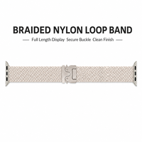 Bracelet en nylon tressé avec boucle parachute pour Apple Watch Series 3 4 5 6 7 8 9 10 11 SE Ultra, idéal pour les aventures en plein air et le fitness