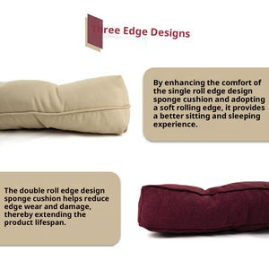 Coussin de siège en cuir <span class=keywords><strong>pour</strong></span> mobilier de patio |   Coussin de banc d'extérieur en mousse haute densité imperméable avec housse amovible et lavable - Product Image 3