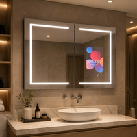 Miroir intelligent à écran tactile avec bande LED, éco-responsable, 3000K-6000K, moderne, pour salon, salle de bain, TV, IP65, armoire miroir intelligente