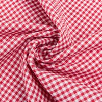 Tissu popeline uni en polyester-coton en stock, motif quadrillé pour chemises et robes printemps-été