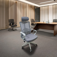 Chaise de bureau pivotante moderne et professionnelle pour la maison, avec dossier en maille réglable en hauteur et roulettes silencieuses