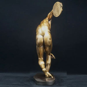 カスタムブロンズメタル像円盤投げのデザイン個人装飾手キャストアスリート記念彫刻 - Product Image 4