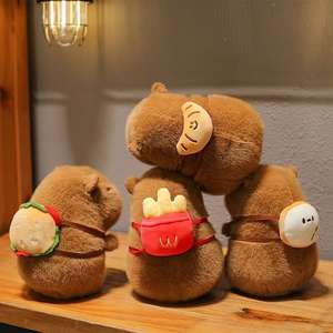 Cartoon Capybara Pluche Speelgoed Snack Rugzak Met Stokbrood Frietjes Donut Croissant Decor Verjaardagscadeaus Klauw Machines - Product Image 2