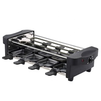 Yilian Multifunktionaler Elektrischer Indoor-BBQ-Grill mit Raclette-Käsefunktion für 8 Personen, Rauchfreies Kochen, Edelstahl