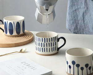 Hand-Painted Cartoon Porcelain <b>Ceramic</b> <b>Mug</b> Coarse Pottery Underglaze Color Creative Business Gift Coffee Safe Dishwasher Safe - Product Image 6