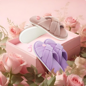 Pantuflas <span class=keywords><strong>de</strong></span> Espuma Viscoelástica Antideslizantes para Mujer - <span class=keywords><strong>Sandalias</strong></span> <span class=keywords><strong>de</strong></span> Dormitorio con Lazo <span class=keywords><strong>de</strong></span> <span class=keywords><strong>Pana</strong></span>, Zapatillas <span class=keywords><strong>de</strong></span> Casa Cómodas y Modernas - Product Image 6