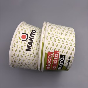 Bol à soupe de nouilles biodégradable, jetable, à paroi simple, avec logo personnalisé pour emballage à emporter - Product Image 3