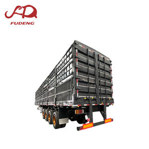 Remolque de Carga con 4 Ejes y Barandas, Capacidad de 80 Toneladas, Rendimiento Estable, Larga Vida Útil, Transporte de Carga a Granel por Carretera - Product Image 1