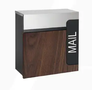 木製レターボックスメールボックス付きの新しいデザインのモダンなメールボックス金属屋外ポストメールボックス