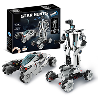 Kit de construction de voiture robot télécommandée ABS 586 pièces, jouet puzzle 3D électrique à assembler soi-même, pour l'apprentissage STEM