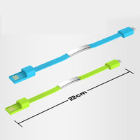 Pulsera de silicona con cable de datos USB, pulsera creativa con Cable de carga USB para teléfono móvil