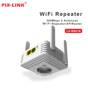 PIX-LINK WR57Q Amplificateur de signal WiFi double bande 2,4 GHz 300 Mbps et répéteur de réseau avec <span class=keywords><strong>6</strong></span> antennes et prise en charge WPS - Product Image 4