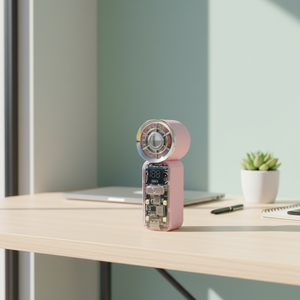 Nuevo Ventilador Turbo Portátil de Mano 2026 con Luz, Recargable por USB, para Exteriores, de Alta Velocidad, Batería de Larga Duración de 1500mAh - Product Image 1