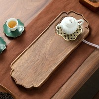 Plateau à thé en bois de noyer massif d'Amérique du Sud, style chinois moderne, pour une personne, pour la préparation à sec du thé, luxe naturel