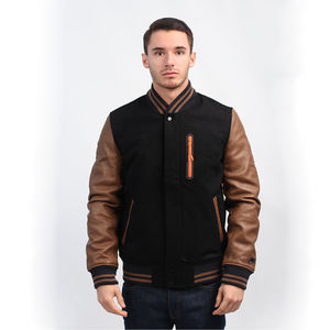 Chaquetas universitarias de manga larga para hombre de alta calidad, de secado rápido, impermeables, de invierno, de talla grande, con botones rellenos de algodón, decoración lavada - Product Image 1