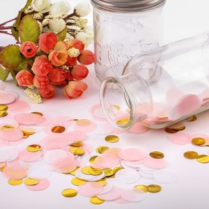 Round Tissue Paper <strong>Table</strong> Dots Birthday Party Valentine's Day <strong>Balloon</strong> <strong>Decorations</strong> 1 Inch Pink White Gold Wedding Confetti - Product Image 5