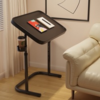 Table basse contemporaine en verre moderne, mobilier de maison, table d'appoint simple pour canapé, table relevable pliable pour ordinateur pour petits espaces