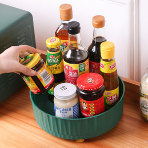 Étagère à épices rotative à 360 degrés Saint-Oven, blanche, organiseur de rangement pour cuisine, pour sauce soja, vinaigre et condiments - Product Image 2