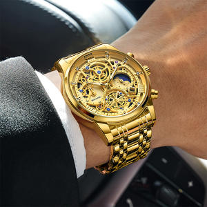 SKMEI Montre à quartz en acier inoxydable pour homme avec montres pour enfants en acier mécanique creux gravé d'affaires - Product Image 3