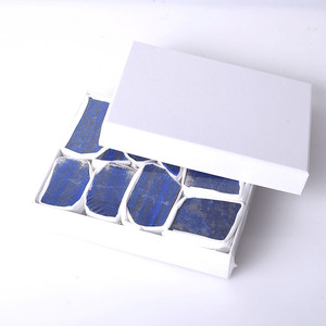 Juego de piedras en bruto de lapislázuli natural al por mayor, espécimen de cristales para artesanía curativa, caja incluida - Product Image 5