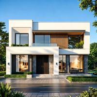 Villas préfabriquées en structure légère en acier – Maisons préfabriquées modernes et minimalistes de luxe pour hôtels, bureaux, bâtiments scolaires – Installation rapide