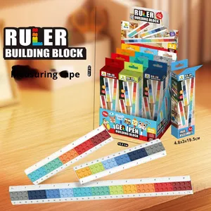 Kreatives Lernspielzeug 40-teiliger ABS-Kunststoff Baukasten Fantasy Sci-Fi Thema Schüler Schreibwaren Zeichnen Maßstab Lineal Montage - Product Image 5