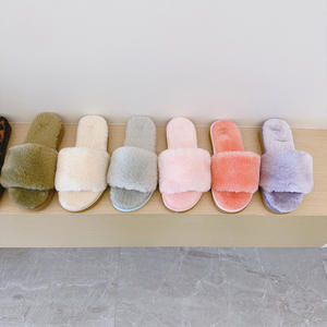 2026 nouvelle peluche de couleur unie intérieure pour pantoufles chaud anti-dérapant pour un usage domestique épaissi conception de fourrure de mode - Product Image 4