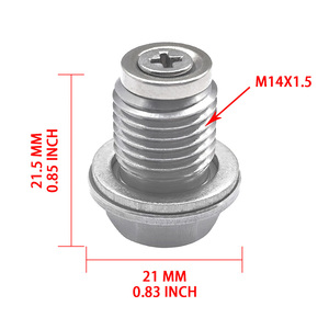 M14*1.5 Neodymium Magnetic Oil Pan Drain Screw CNC Engine Oil Drain Plug With Silver Gasket For Car Motorbike Transmission - Product Image 4