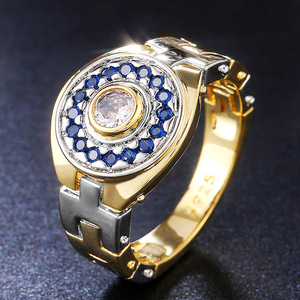 Anello a Forma di Cinturino per Orologio da Uomo, Stile Hip Hop Creativo, Accessorio da Dito Audace e alla Moda, Regalo per Feste - Product Image 1
