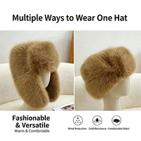 Gorro Ushanka de Piel Sintética Esponjosa de Fábrica con Orejeras y Logotipo Personalizado, Cálido, Multicolor, Resistente al Frío Invernal, para Exteriores