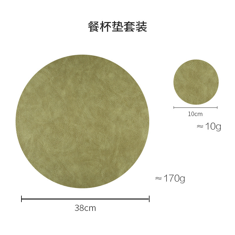 Ensemble de sous-verres couleur matcha
