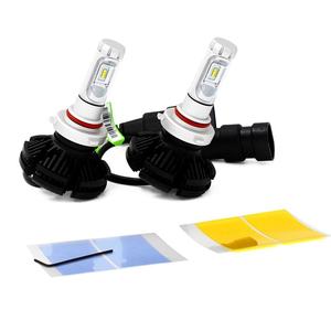 Factory Supply Tri-color Fanless X3 Led Headlight 50w 6000lm H11 H4 H7 H8 9005 9006 3000K 6500K 8000K Led Auto Headlight <b>Bulbs</b> - Product Image 2