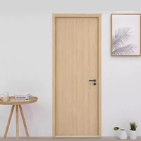 Porte en bois personnalisée en usine Porte de chambre intérieure en bois design Porte intérieure prémontée en bois moderne d'hôtel pour maisons