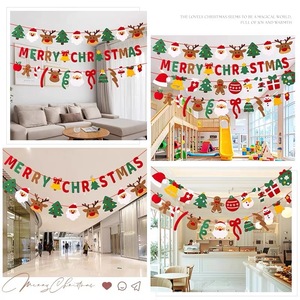 Guirlande de Noël en feutre multi-styles pour la vente en gros : Père Noël, Bonhomme de pain d'épices, Renne – Décoration murale pour Noël - Product Image 3