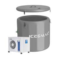 ICEGALAX Baignoire plongeante froide gonflable avec refroidisseur Bain de glace extérieur Baril Pod Baignoire plongeante froide