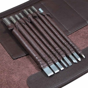 8/10Pcs Carving Knife DIY Tool Set Engraving Knives Tungsten Steel <strong>Chisel</strong> Craft Carved Stone Leather Case <strong>Gouges</strong> Hand Tools - Product Image 5