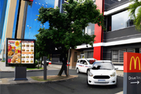 Écran LCD extérieur étanche pour menu drive-thru avec système d'intercom pour commande de restaurant