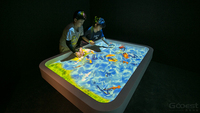 Affichage interactif de simulation de projection en 3D pour la vulgarisation scientifique, en PVC pour salles d'exposition