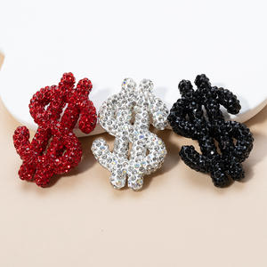 DN casing ponsel berlian imitasi dekorasi sepatu Clog pesona sepatu kustom Bling mewah dolar merek logam mewah - Product Image 6