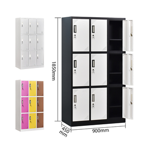 Oferta Especial: Armario Metálico de Almacenamiento para Personal con Múltiples Compartimentos, Armarios Metálicos de 9 Puertas - Product Image 3