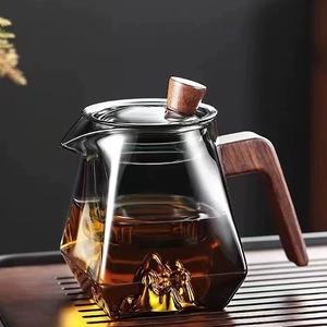MSH sıcak satış 500ml şeffaf ev isıya dayanıklı çaydanlık 4 fincan setleri ile uzun borosilikat cam çiçek çaydanlık - Product Image 6