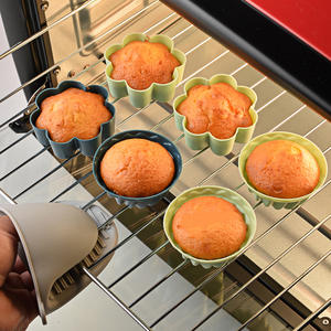 Morandi Ecológico Silicona Muffin Cup Set Corazón Estrella Rectangular Donut Cake Mold Fácil Liberación Variedad Formas Número Cuadrado PC - Product Image 3