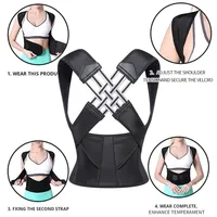 Correcteur de posture professionnel réglable, anti-cyphose, sangle dorsale pour hommes et femmes, correction de l'ouverture des épaules